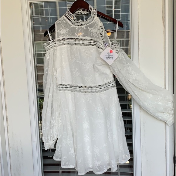 NWT Ellis Open Back Dressy Floral dress WHITE - Picture 4 of 8